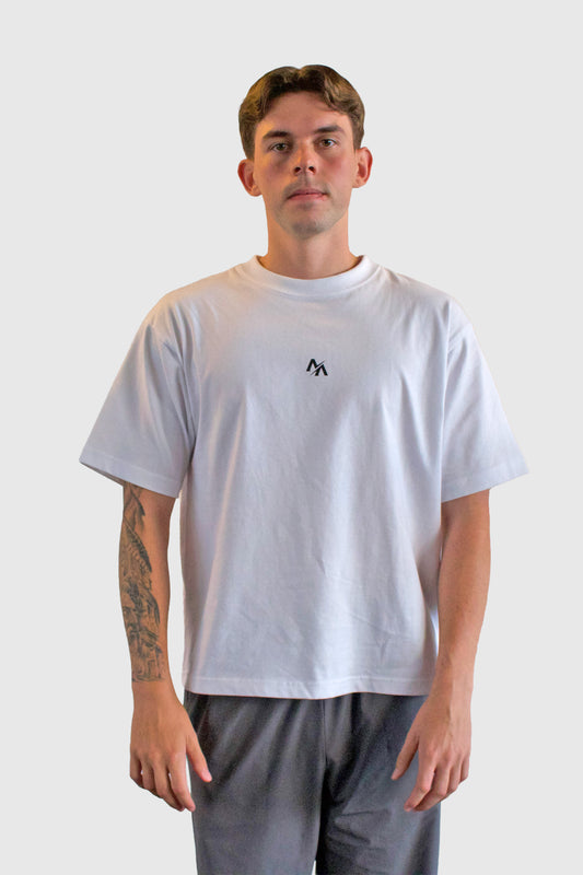 Oversized Globe Tee Hvid